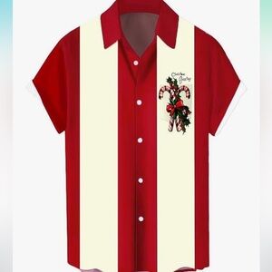 Holiday Candy Cane Embroidered Shirt